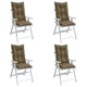 Cuscini da sedia Vidaxl 4 St High Back 120x50x7 in tessuto misto misto
