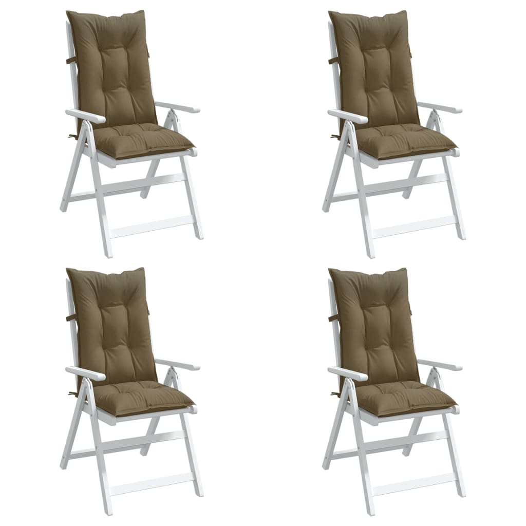 Cojines de silla Vidaxl 4 st alto en 120x50x7 cm de tela mixta