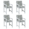 Cuscini da sedia Vidaxl 4 pezzi Bassero posteriore 100x50x7 cm Grigio chiaro