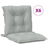 Vidaxl stoelkussens 6 st lage rug 100x50x7 cm stof lichtgrijs