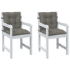 Cojines de silla de Vidaxl 2 pcs Back 100x50x7 CM Fabric de color gris oscuro
