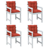 Cuscini da sedia Vidaxl 4 pezzi Bassdo schiena 100x50x7 cm Rosso misto misto