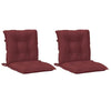 Cuscini da sedia Vidaxl 2 pezzi Bassero posteriore 100x50x7 cm Vino misto Rosso