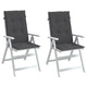 Cuscini da sedia Vidaxl 2 St High Back 120x50x4 cm in tessuto miscelato Antracite