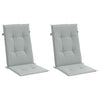 Cuscini da sedia Vidaxl 2 St High Back 120x50x4 cm Grigio chiaro