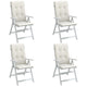 Cuscini da sedia Vidaxl 4 St High Back 120x50x4 cm Crema miscelata