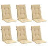 Cuscini da sedia Vidaxl 6 St High Back 120x50x4 in tessuto misto di tessuto misto