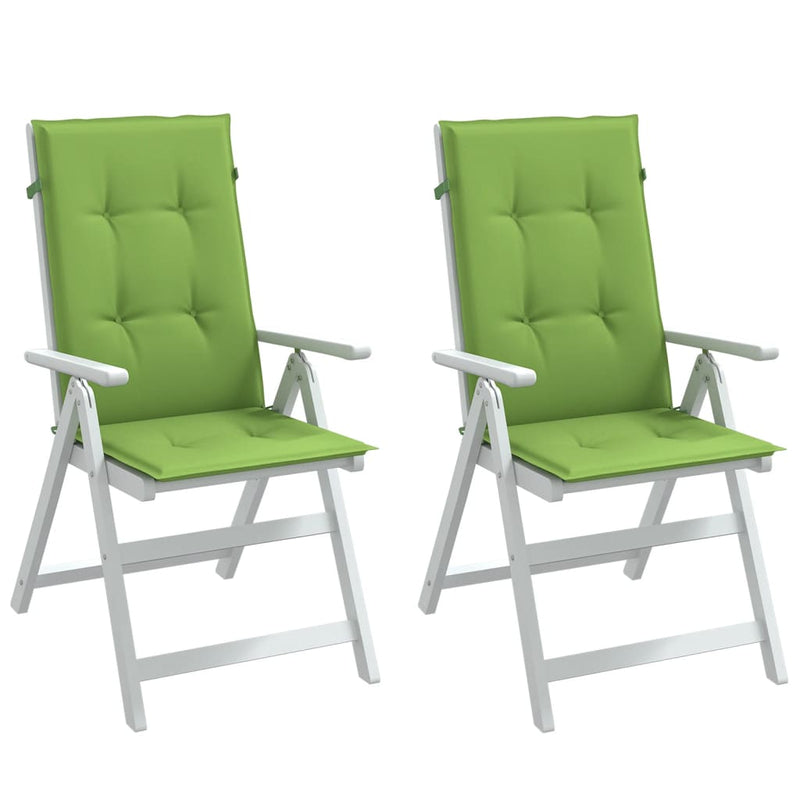 Cuscini da sedia Vidaxl 2 St High Back 120x50x4 cm Verde miscelato