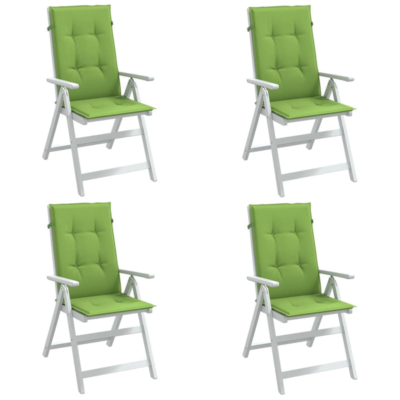 Cuscini da sedia Vidaxl 4 St High Back 120x50x4 cm in tessuto misto verde