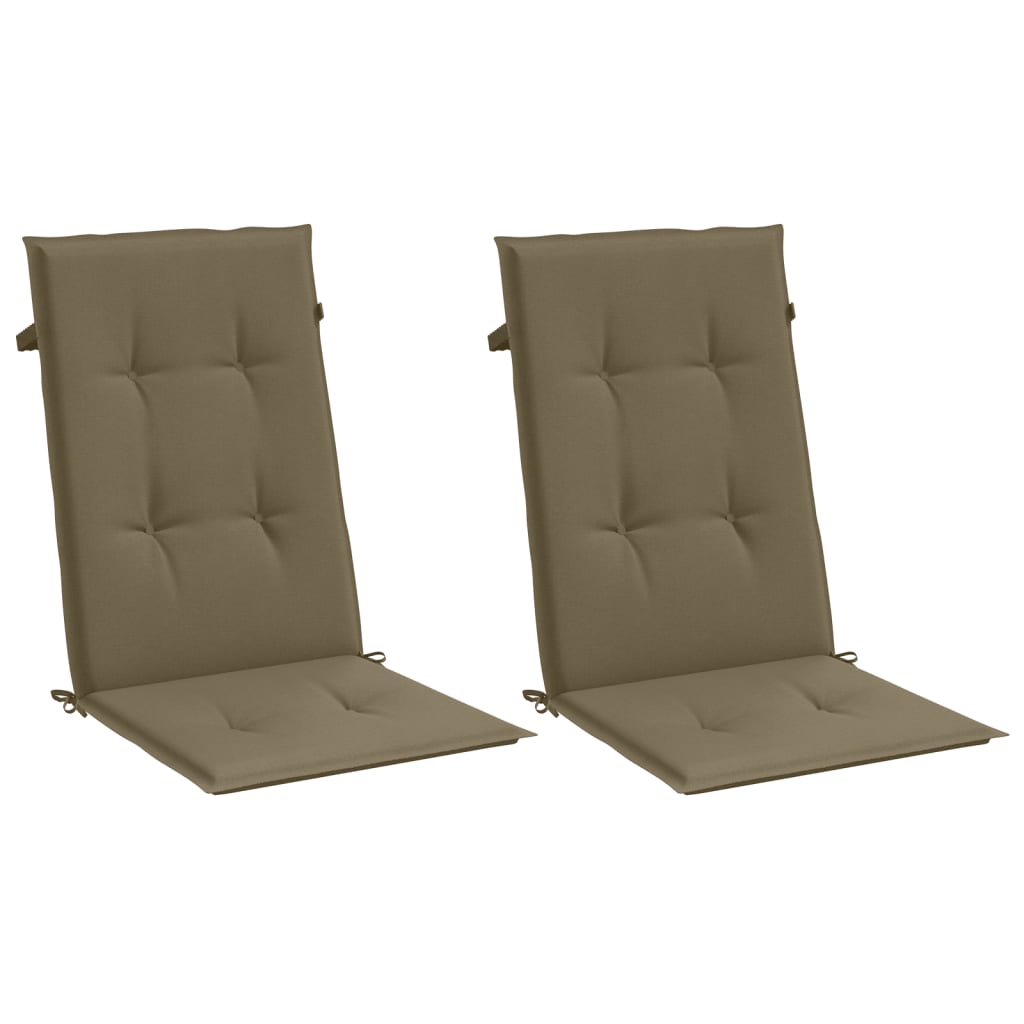 Cuscini da sedia Vidaxl 2 St High Back 120x50x4 cm tessuto misto misto