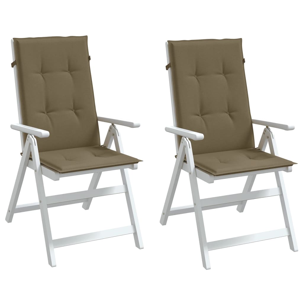 Cuscini da sedia Vidaxl 2 St High Back 120x50x4 cm tessuto misto misto