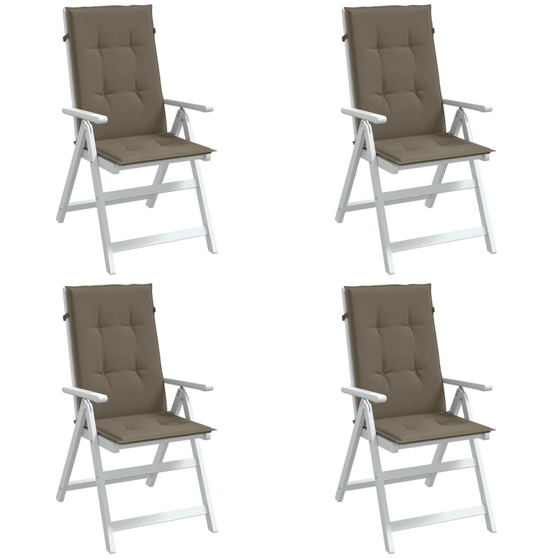 Cuscini da sedia Vidaxl 4 St High Back 120x50x4 cm tessuto misto misto