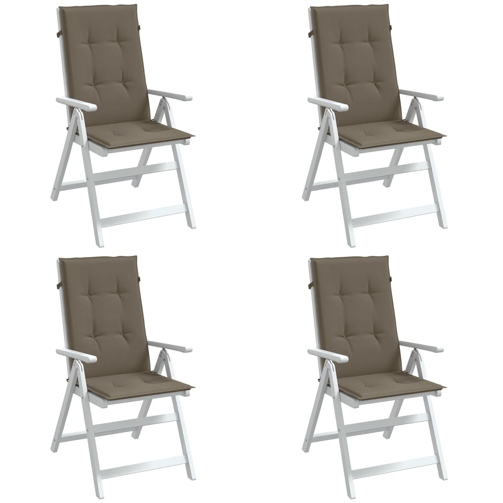 Cuscini da sedia Vidaxl 4 St High Back 120x50x4 cm tessuto misto misto
