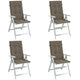 Cuscini da sedia Vidaxl 4 St High Back 120x50x4 cm tessuto misto misto