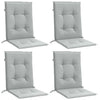 Cojines de silla Vidaxl 4 pcs Back 100x50x4 CM Fabric Gris