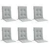 Cuscini da sedia Vidaxl 6 pezzi Bassdo schiena 100x50x4 cm Grigio chiaro
