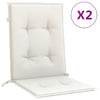 Cuscini da sedia Vidaxl 2 pezzi Bassa schiena 100x50x4 cm Crema miscelata