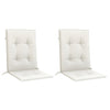 Cuscini da sedia Vidaxl 2 pezzi Bassa schiena 100x50x4 cm Crema miscelata