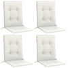 Cojines de silla Vidaxl 4 pcs Back 100x50x4 CM Fabric Cream Mixed Cream