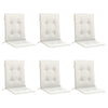 Cojines de silla Vidaxl 6 pcs Back 100x50x4 CM Fabric Cream Mixed Cream