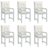 Cojines de silla Vidaxl 6 pcs Back 100x50x4 CM Fabric Cream Mixed Cream