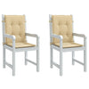 Cuscini da sedia Vidaxl 2 pezzi Bassero posteriore 100x50x4 cm Fabric misto beige