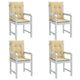 Cojines de silla Vidaxl 4 pcs Back 100x50x4 CM Fabric Beige