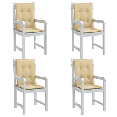 Cojines de silla Vidaxl 4 pcs Back 100x50x4 CM Fabric Beige
