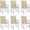 Cojines de silla Vidaxl 6 pcs Back 100x50x4 CM Fabric beige mixta