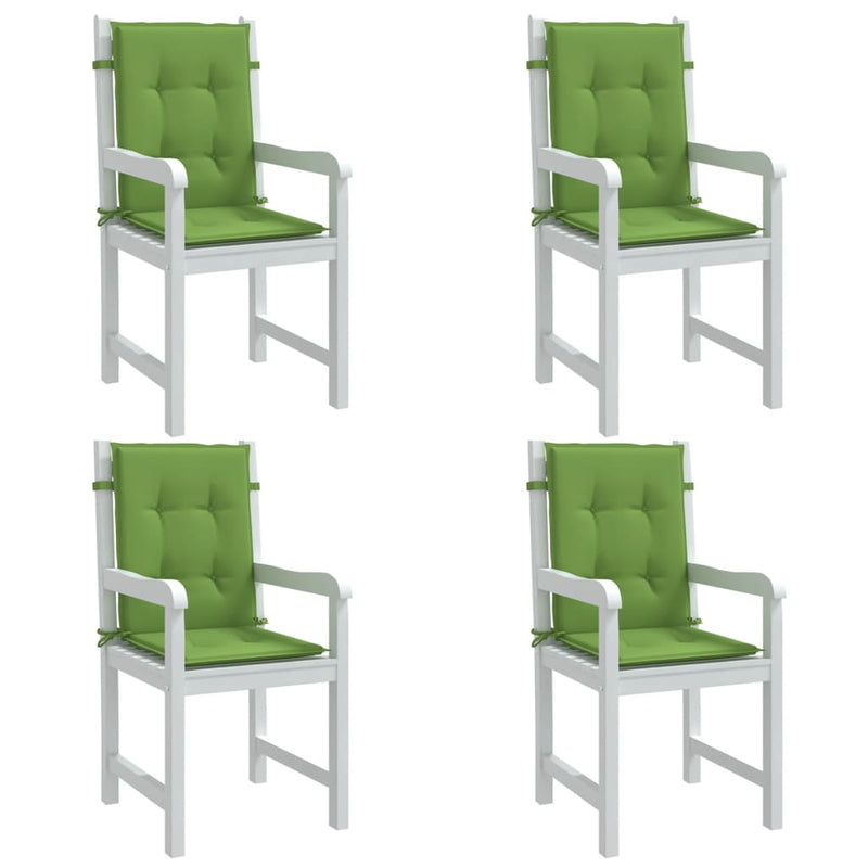 Cuscini da sedia Vidaxl 4 pezzi Bassero posteriore 100x50x4 cm Verde miscelato
