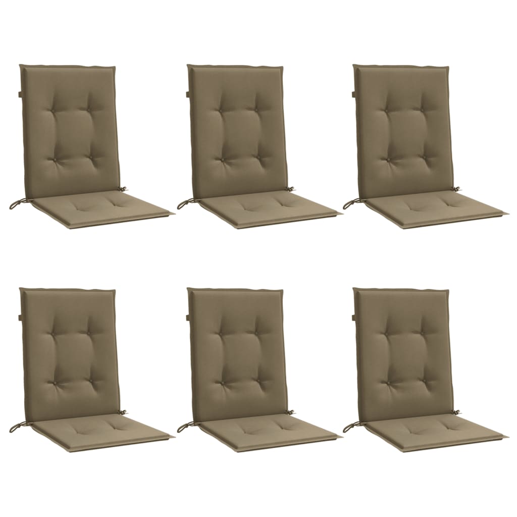 Cojines de silla Vidaxl 6 pcs Back 100x50x4 CM Fabric de tela mixta
