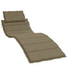 Vidaxl Lagger Cushion 186x58x3 cm tessuto miscelato Taupe