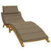 Vidaxl Lagger Cushion 186x58x3 cm tessuto miscelato Taupe