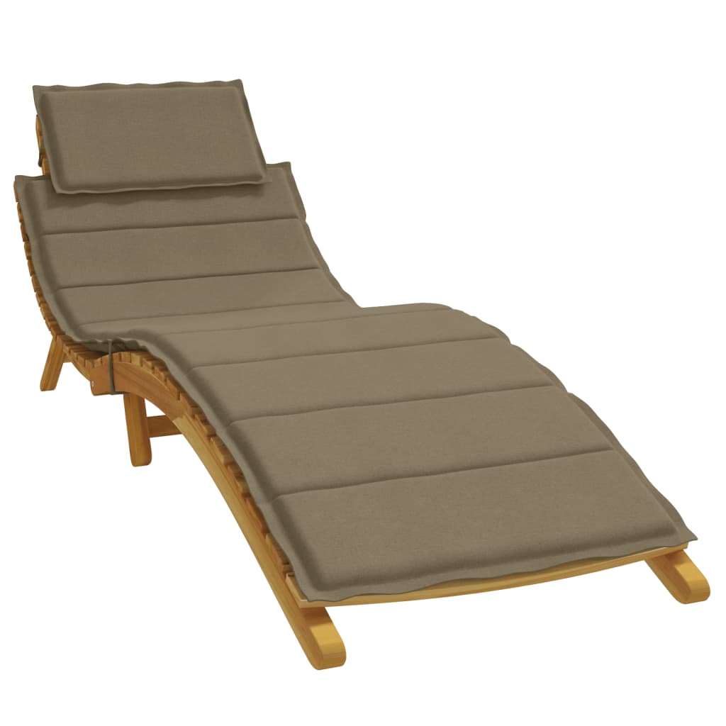 Vidaxl Lagger Cushion 186x58x3 cm tessuto miscelato Taupe