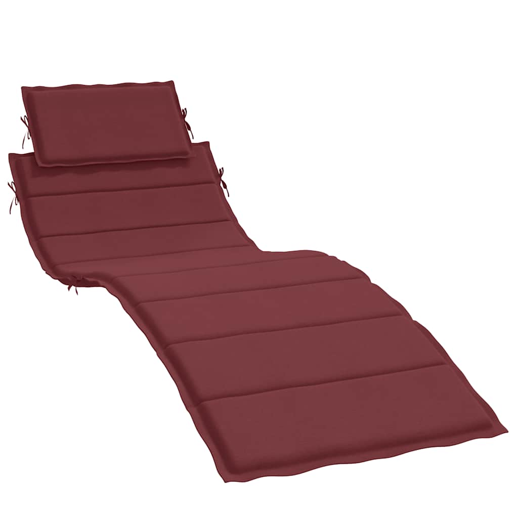 Vidaxl Lagger Cushion 186x58x3 cm tessuto misto rosso