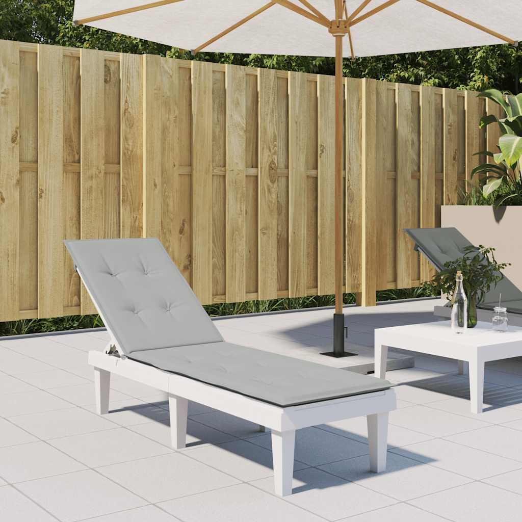 Vidaxl terrasstoelkussen (75+105)x50x3 cm stof gemêleerd lichtgrijs