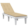 Cojín de silla de patio Vidaxl (75+105) X50x3 CM Fabric Beige