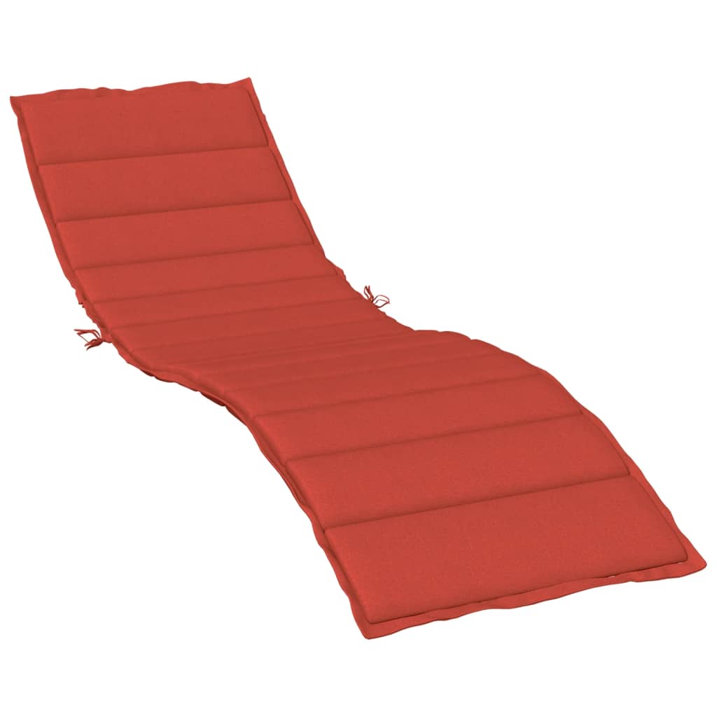 Vidaxl Rounger Cushion 200x50x4 cm de tela mixta roja