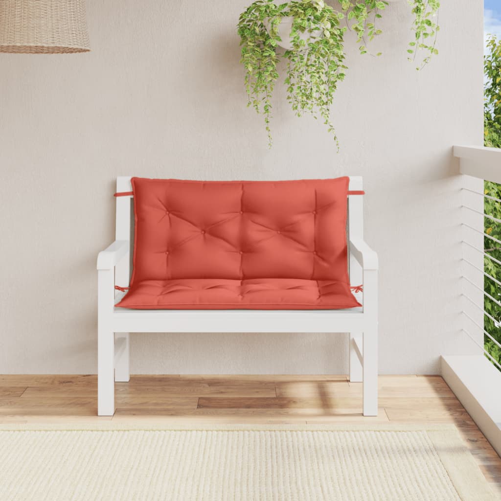 Vidaxl Garden Bench Cushions 2 St 100x50x7 cm tessuto misto rosso