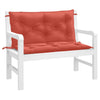 Vidaxl Garden Bench Cushions 2 St 100x50x7 cm tessuto misto rosso
