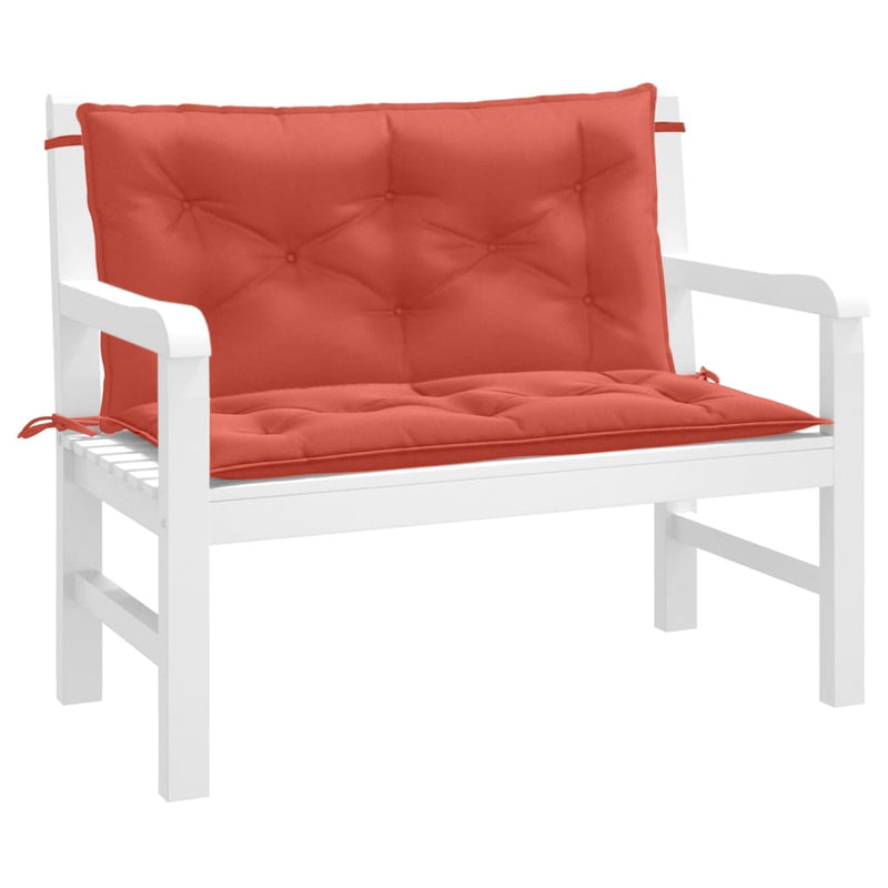 Vidaxl Garden Bench Cushions 2 St 100x50x7 cm tessuto misto rosso