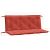 Vidaxl Garden Banch Cushions 2 PCS 120x50x7 cm tessuto misto rosso