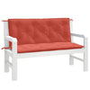 Vidaxl Garden Banch Cushions 2 PCS 120x50x7 cm tessuto misto rosso