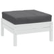 Vidaxl Pallet Cuscino 60x60x10 cm tessuto misto antracite