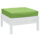 Vidaxl palletkussen 60x60x9,5 cm stof gemêleerd groen