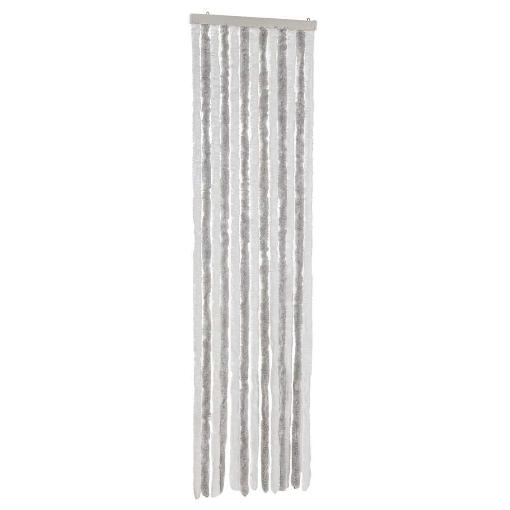 Vidaxx cortina mosquitera 56x200 cm chenilla gris claro y blanco