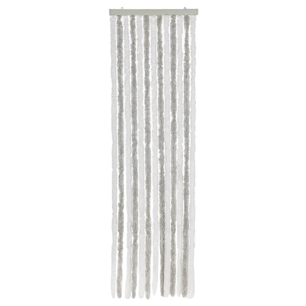 Vidaxx cortina mosquitera 56x200 cm chenilla gris claro y blanco