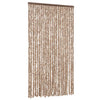 Vidaxl vliegengordijn 100x200 cm chenille beige en donkerbruin
