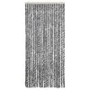 Vidaxl Fly Curtain 90x220 cm Chenille grigio e bianco e nero