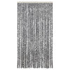 Cortina de mosca Vidaxl 100x230 cm chenille gris y blanco y negro